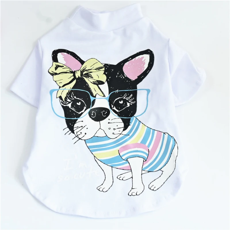 Новинка 2020 хлопковая футболка для собаки одежда на весну и лето щенка маленьких