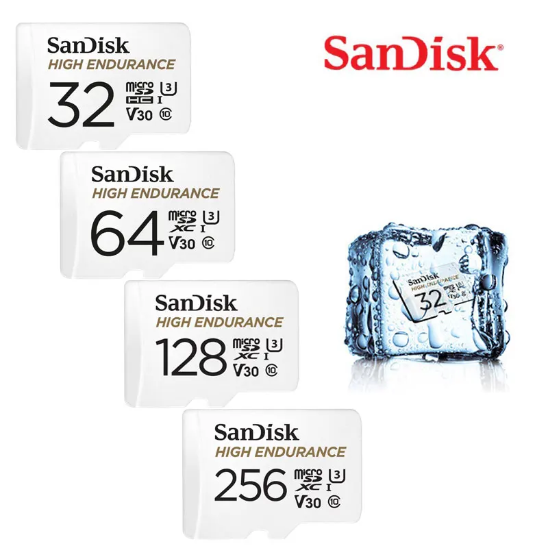 SANDISK высокая выносливость белый высокая скорость вождения рекордер micro SD карты памяти видео мониторинг 32 Гб 64 Гб 128 ГБ 256 ГБ