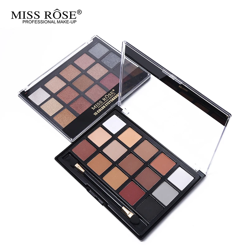 Miss Rose Профессиональный макияж 15 цветов Тени для век матовые тени палитра макияжа