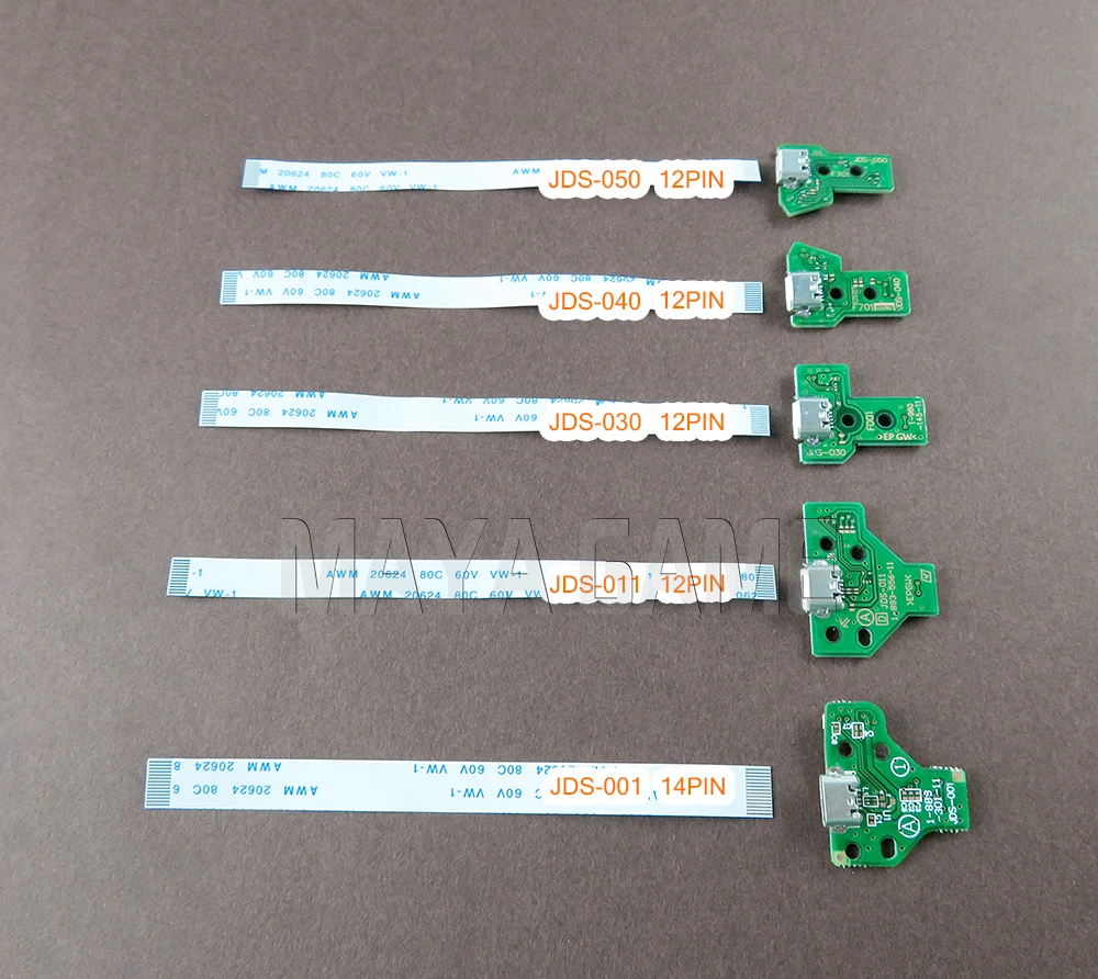 Зарядное устройство черз порт USB гнездо на плату цепи JDS 001 011 030 040 050 055 с ленточным кабелем для Playstation 4 PS4 Pro контроллер комплект из 2 предметов