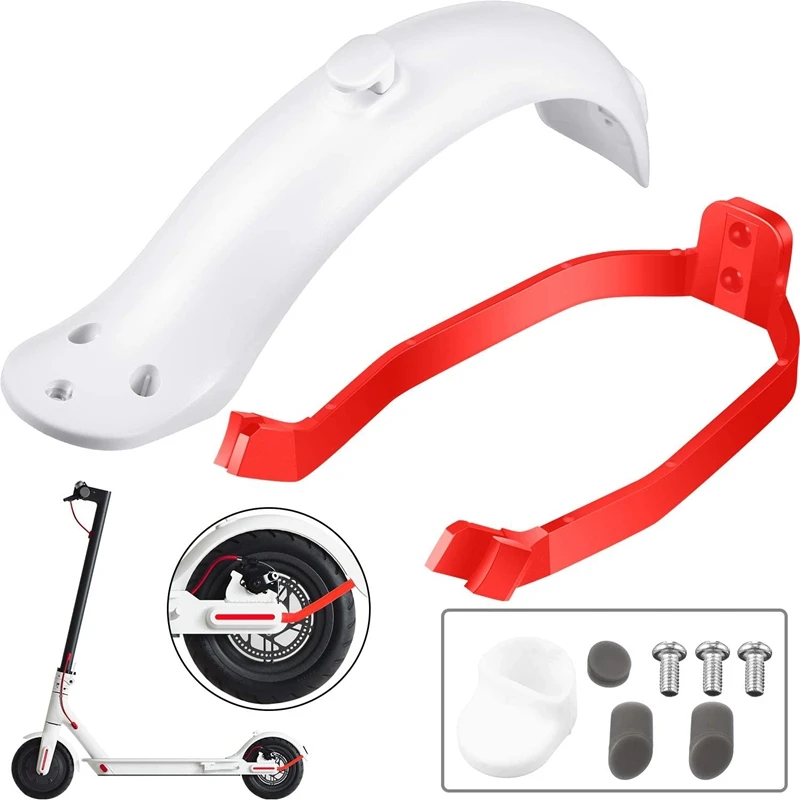 

Rear Mudguard and Bracket Scooter Replacement Accessory for Xiaomi M365/ M365 Pro Scooter with Screws and Screw Caps