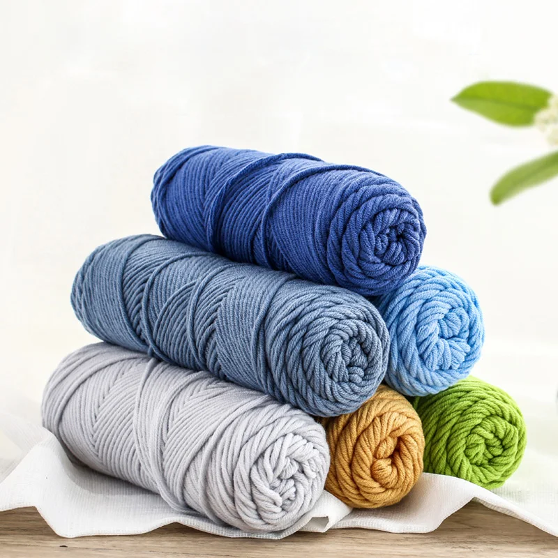 100 г сверхтолстая Пряжа хлопок Уход за кожей ручное вязание шарф пальто свитер