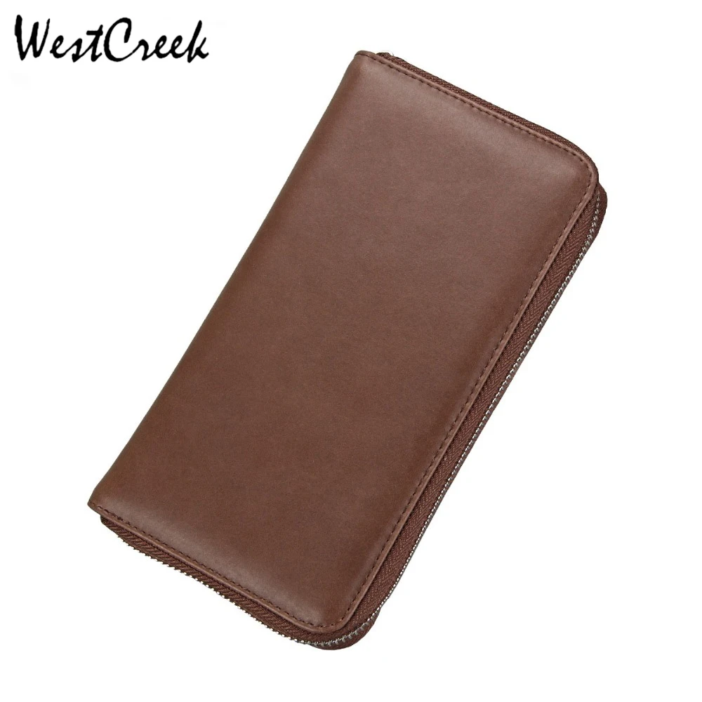 WESTCREEK бренд Винтаж реальные Разделение кожи с функцией блокировки RFID кредитной