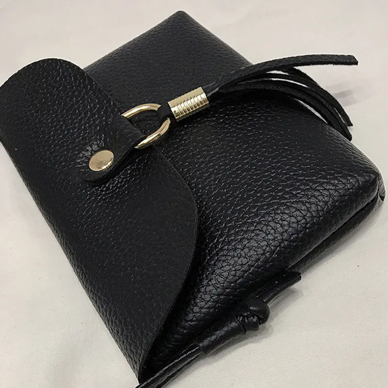 Модная женская мини-сумка с кисточками сумка через плечо для женщин кожаная