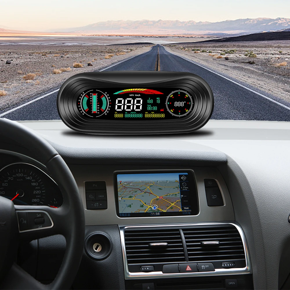 

Автомобильный инклинометр, измеритель наклона на 12 В, 5,2 дюйма, спидометр, GPS-компас, компьютерные аксессуары