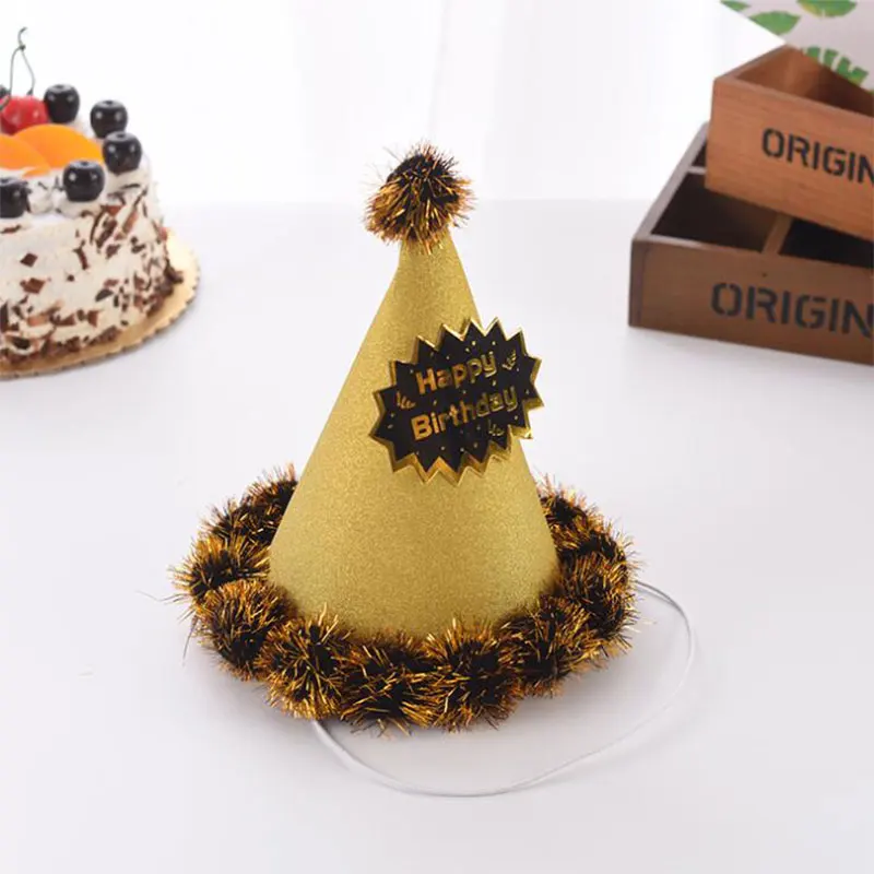 3 шт День рождения/шапочки для рождественской вечеринки золотые волосы шарик