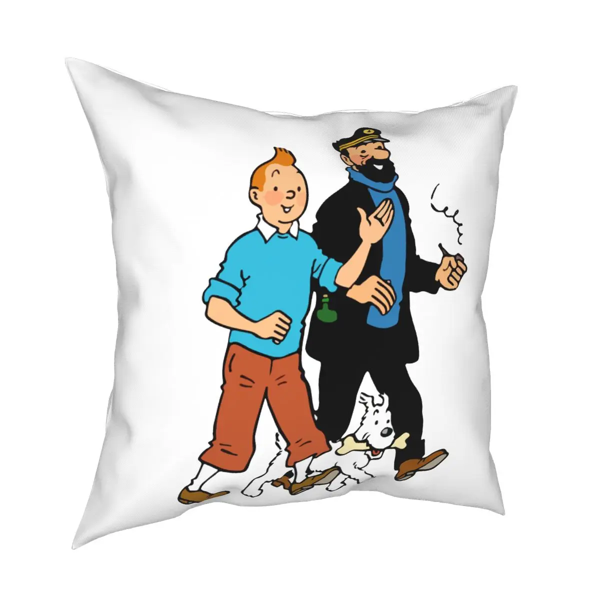 Приключения Тинтин капитан Хэддок Снежная наволочка декоративные подушечки для