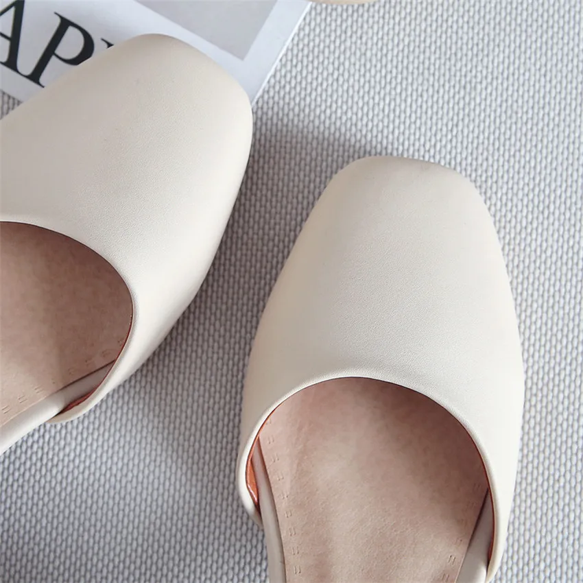 

Square Toe Women Pumps Slingbacks High Heel Shoes Woman Stiletto Concise Lady High Heels Party Footwear Small Big Size 32 - 46