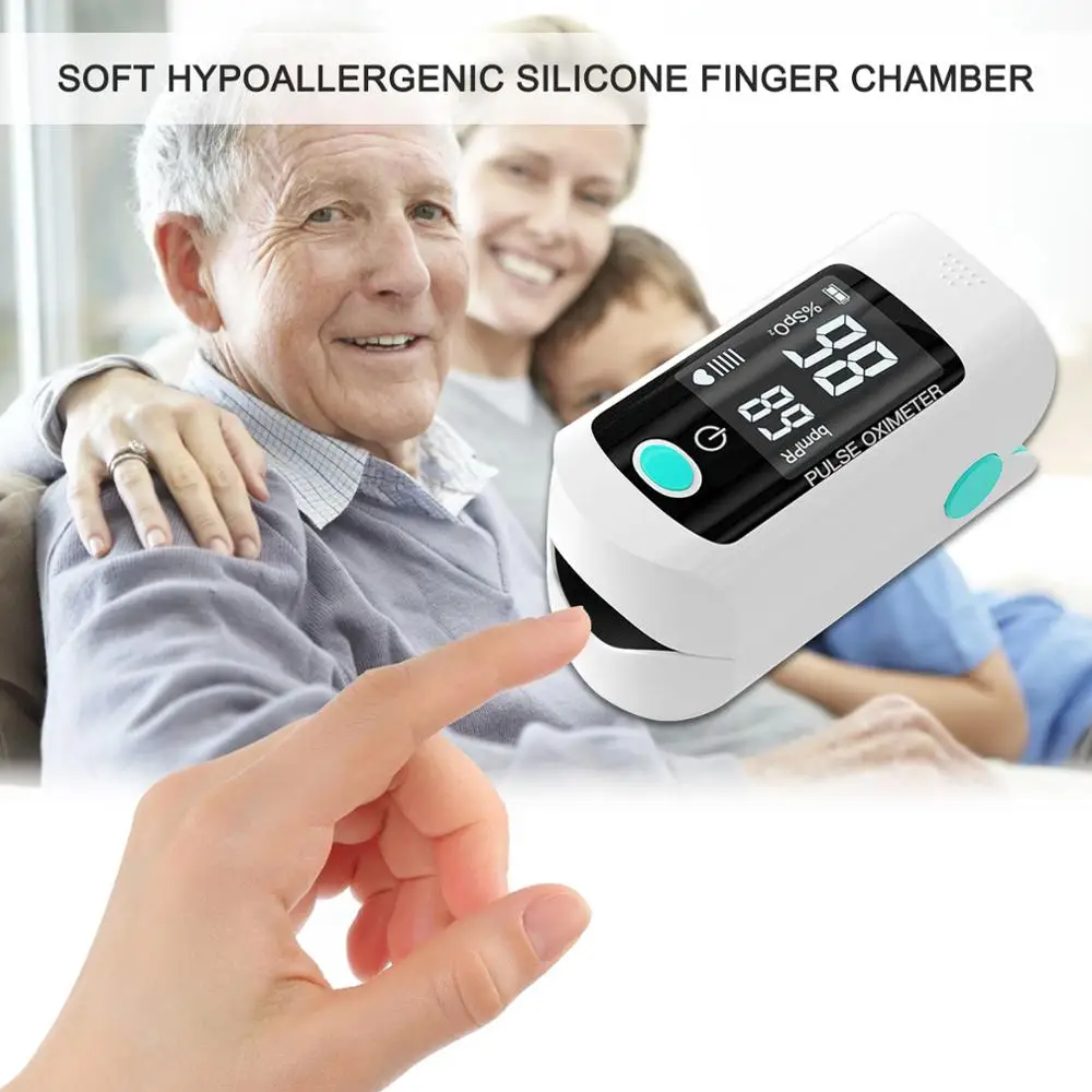 Fingertip Pulse Oximeter Blood Oxygen Saturation SpO2 PR Monitor Rate Measurement Meter Digital Finger Oximetro De Dedo | Красота и