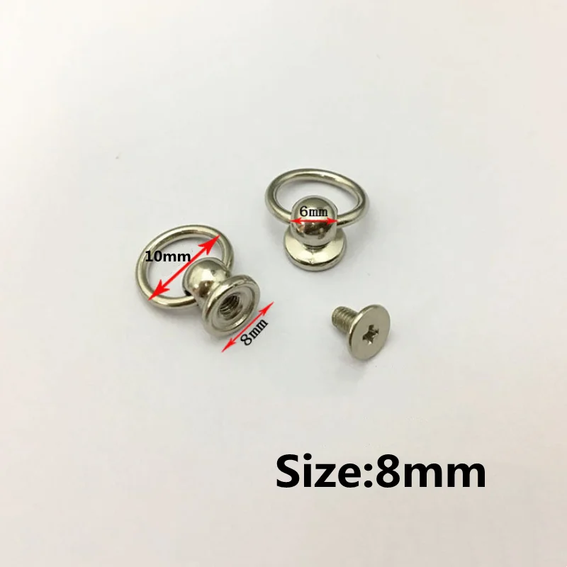 10 комплектов металлических шариковых штифты с уплотнительным кольцом заклепки