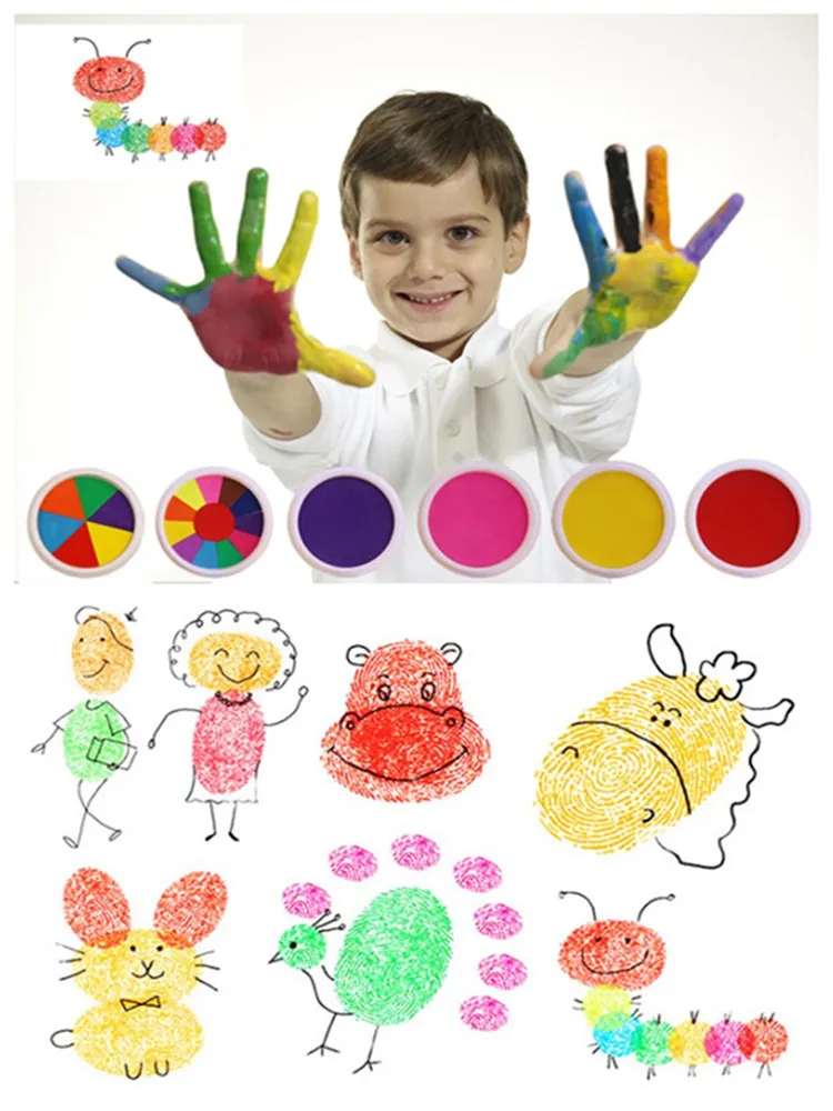 Чернила прокладка для печати DIY Пальчиковые краски Craft Scrapbooking детей Монтессори