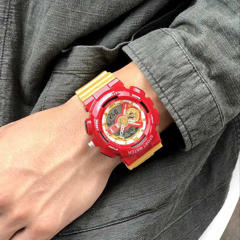 

Watch Male Student Korean Style High-End Cool Minimalism Elegant Waterproof Junior High School Sports Electronic Watch Female