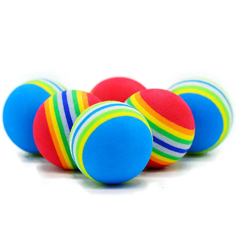 2 Psc Cat Toy Pet rainbow ball eva material Ball Multicolor Puzzle game Non-toxic Chew toy Biting resistance | Дом и сад