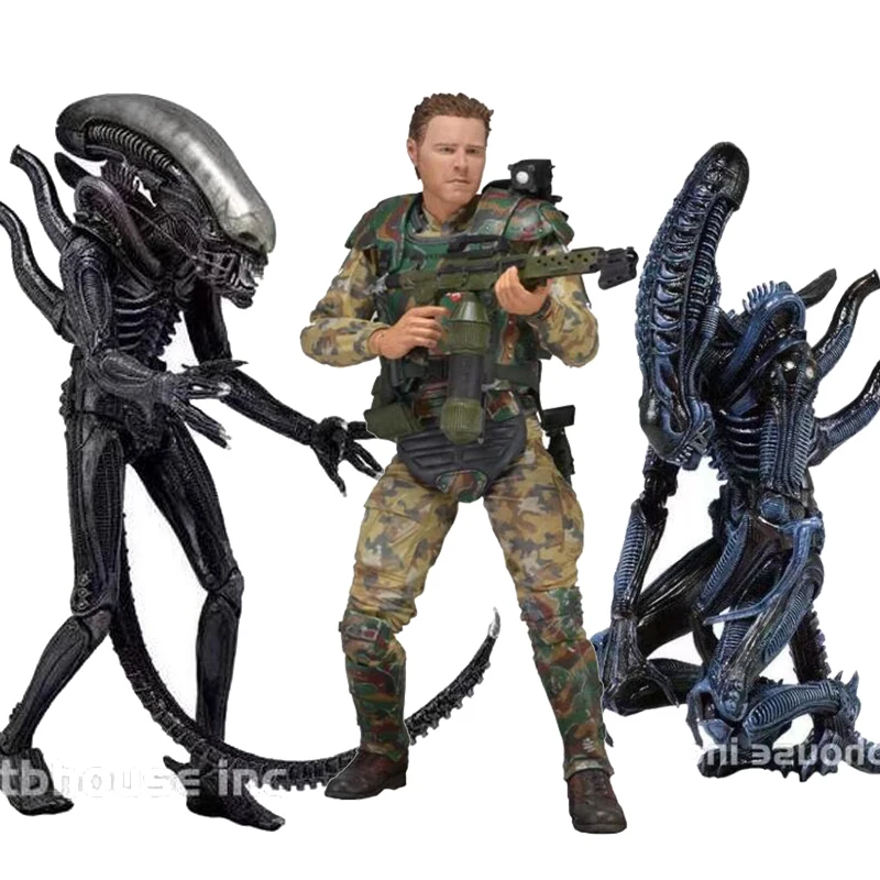 

7.2inch 18cm NECA Aliens vs Predator Sergeant Craig Windrix Xenomorph Warrior Action Figure Collectible Model Toy