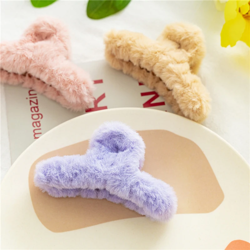 Конфеты Цвет из искусственного меха заколка для волос плюшевая повязка когти