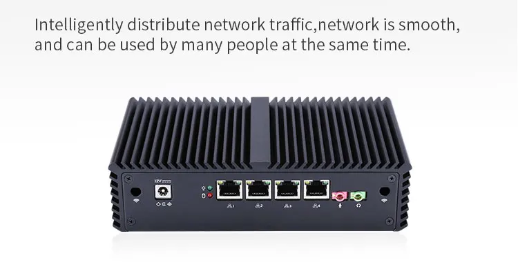 Qotom Мини ПК Barebone 4 lan intel Celeron 3215U Core i3 i5 Pfsense брандмауэр микро безвентиляторный мини ПК Linux Ubuntu серверный компьютер