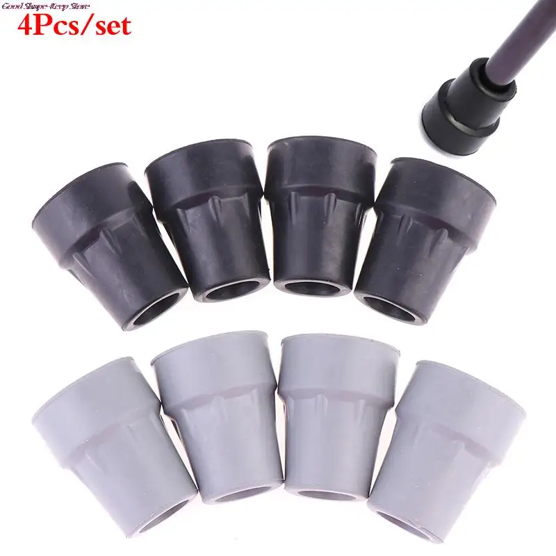 

4 Pieces Trekking Pole Rubber Cap Hammers Hiking Walking Stick Cane Tips Crutch Ferrules Feet Cover Outdoor Sports