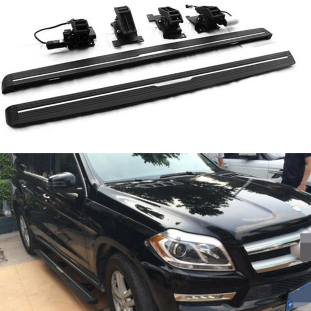 

2 Pcs Deployable Running Boards Fit for Mercedes- Benz GLS X166 2016 2017 2018 2019 Door Side Step Nerf Bar Protector