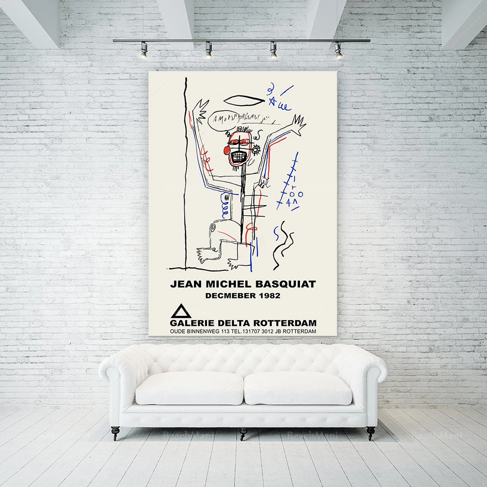 

Jean Michel Basquiat Exhibition Poster, Basquiat Vintage Poster, Basquiat Art Print, Street Art, Graffiti Art