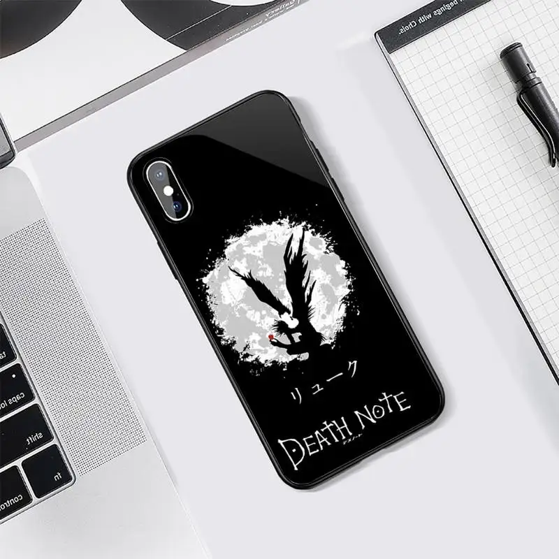 

death note fundas Phone Cases Tempered glass For iphone 5C 6 6S 7 8 plus X XS XR 11 PRO MAX