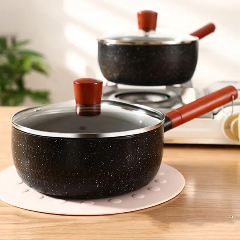 Плоская кастрюля детская для молока лапши быстрого приготовления сковорода с