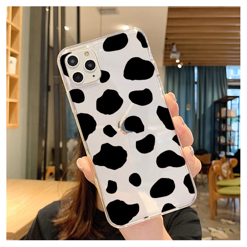 Коровья высококачественный Классический чехол для телефона iPhone 12 11 Pro Max X XR XS 8 7 6 6S