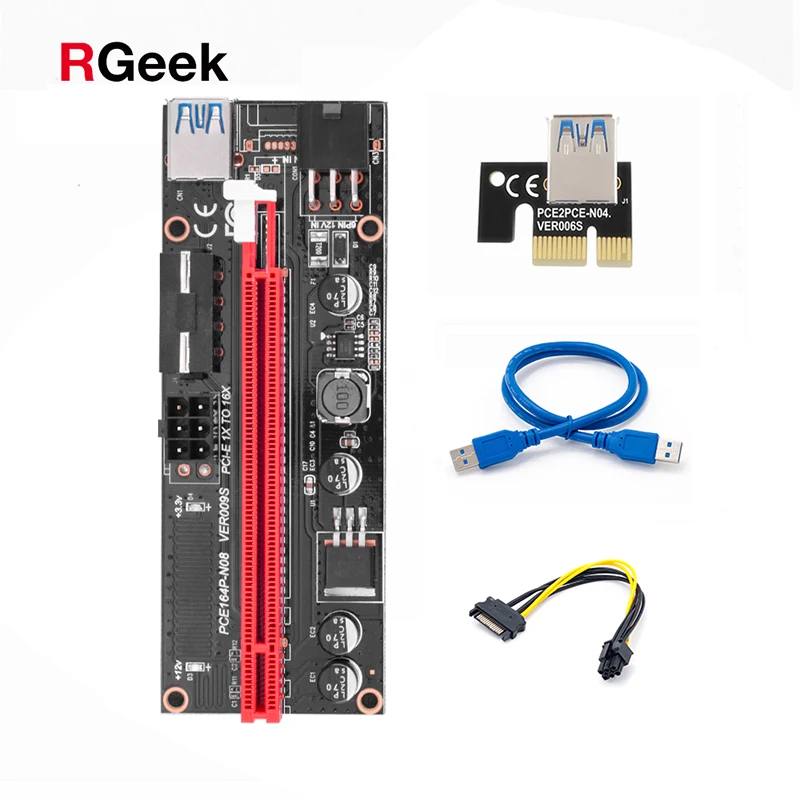 6 шт. новейший переходник Ver009 Usb 3 0 для видеокарты Ver 009S Райзер PCIE 16X 8X 4X 1X