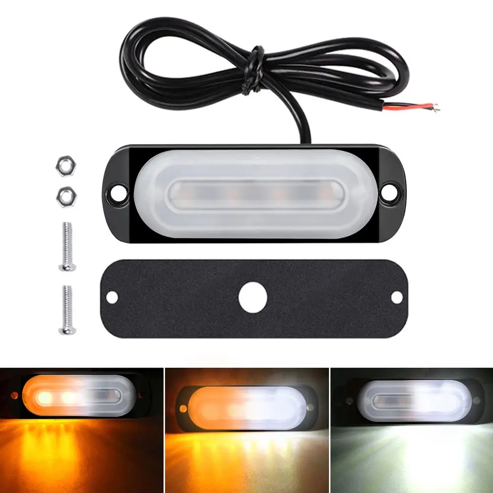 Светодиодный светильник стробоскоп 10 шт. белый янтарный аварийный проблесковый