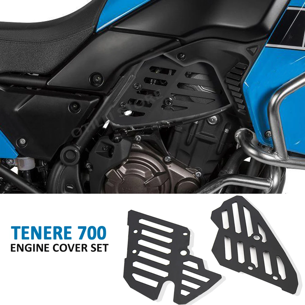 

For Yamaha Tenere 700 2019 2020 2021 NEW Motorcycle Accessories Engine Guard Cover protector Crap Flap Set