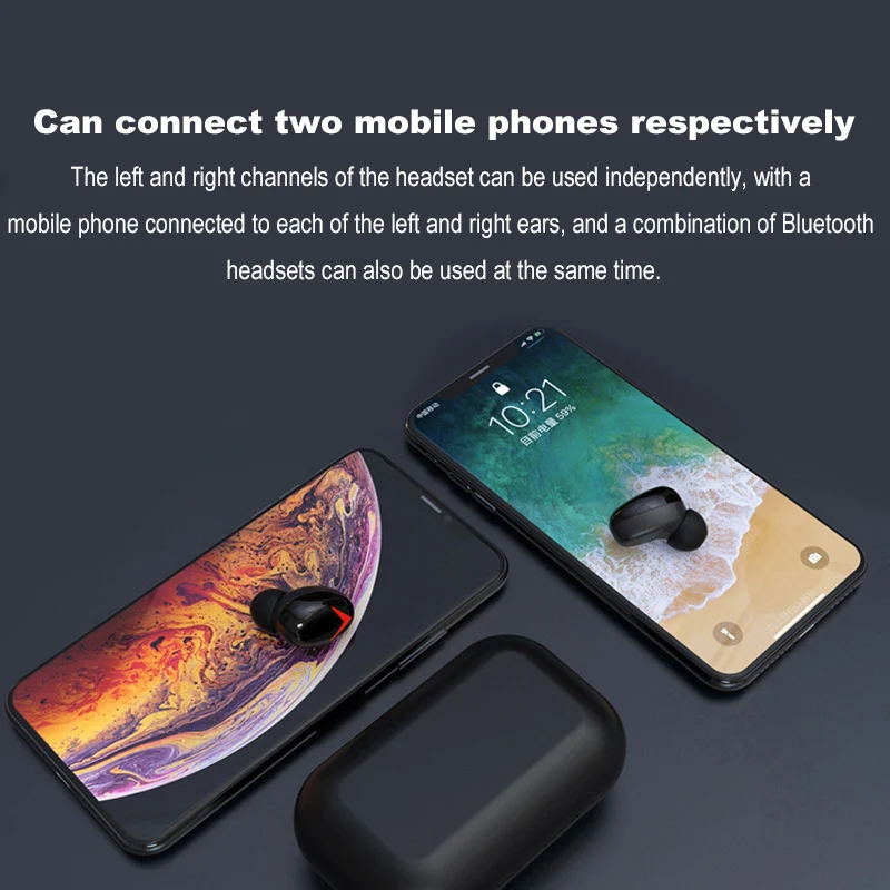 TWS A8 Bluetooth-наушники Спортивная зарядная коробка Наушники-вкладыши с