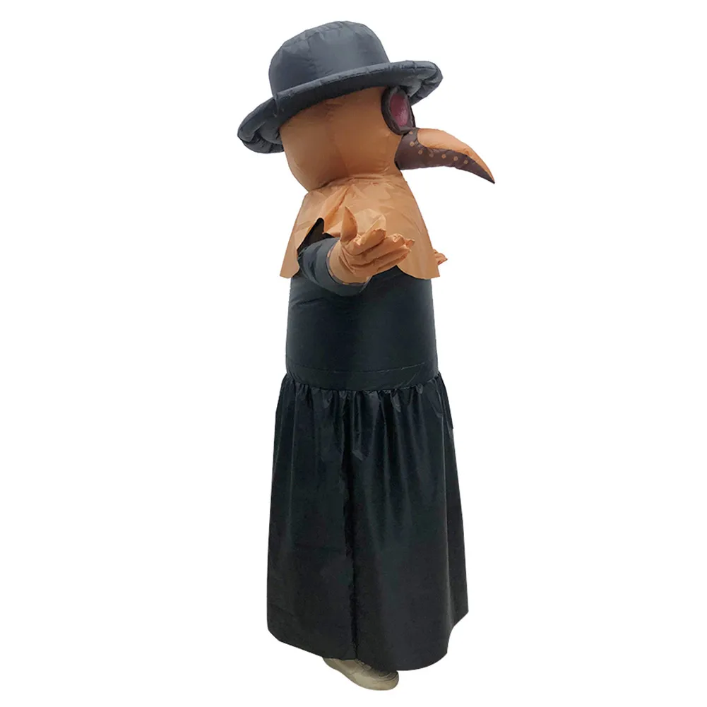 Чумной доктор Косплей Взрослый надувной комбинезон костюм Хэллоуин