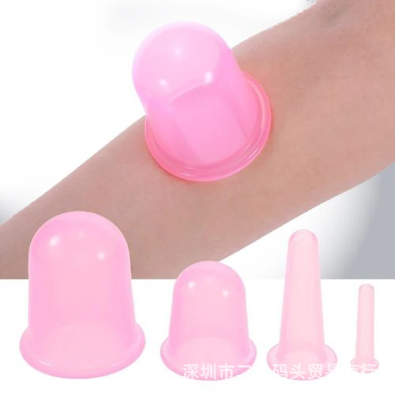 Силиконовый массажный набор 2 чашечки для лица мини массаж тела помощник по уходу