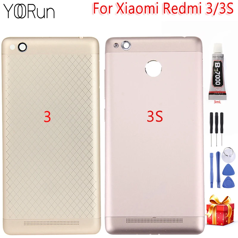 Совершенно для Xiaomi Redmi 3S 3 крышка батареи средняя панель Замена для Xiaomi Redmi 3 задняя дверь корпус