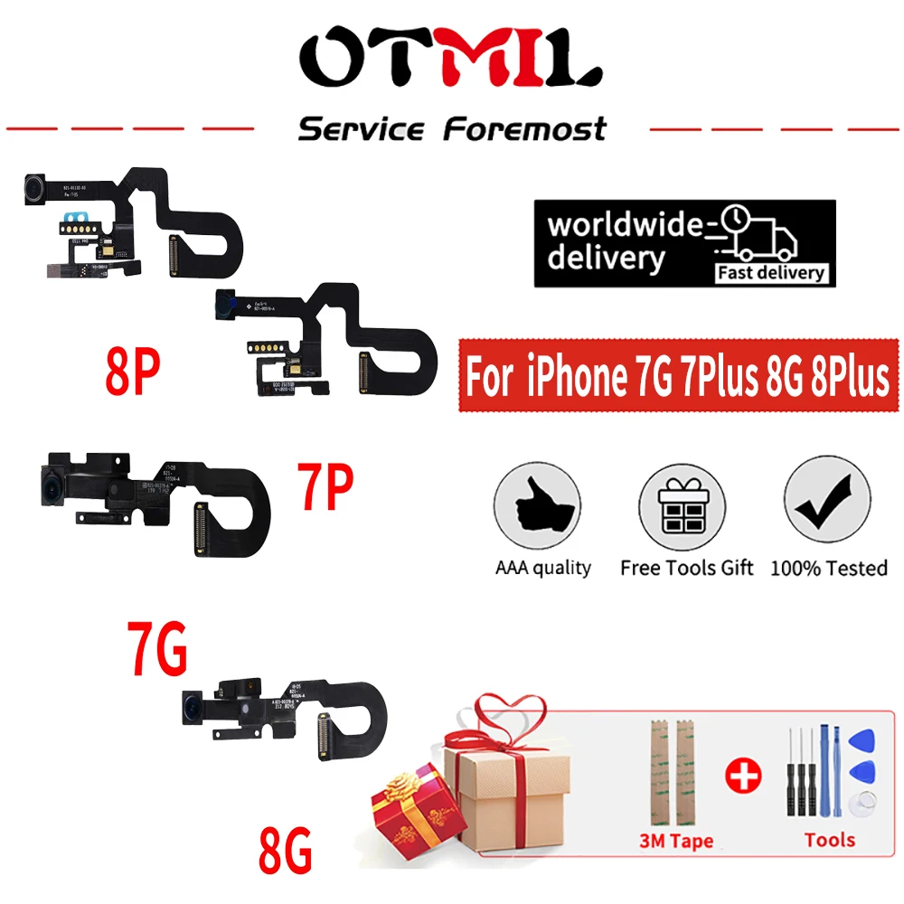 Original Front Camera Flex Cable for iPhone 7G 7Plus Facing Small Light Promixity Sensor Replacement Parts 8G 8Plus | Мобильные