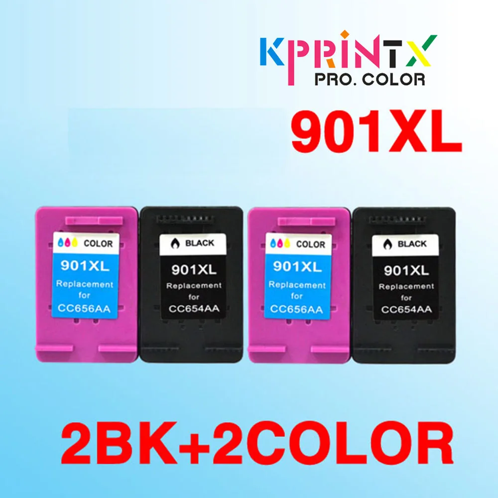 4 шт. картриджи для принтера hp901 OfficeJet 4500 J4580 J4550 J4540 J4680 J4535 J4585 J4624 J4660|Чернильные