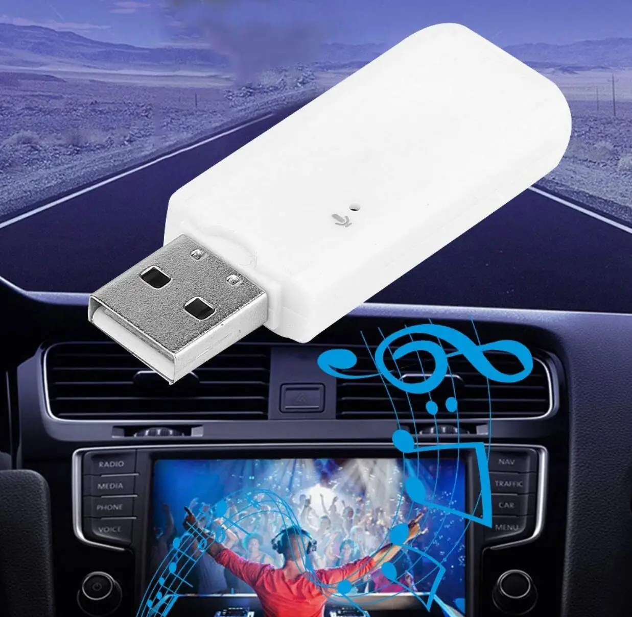USB Bluetooth аудио беспроводной приемник адаптер для peugeot 3008 hyundai i30 skoda h7 volkswagen golf 4 ford