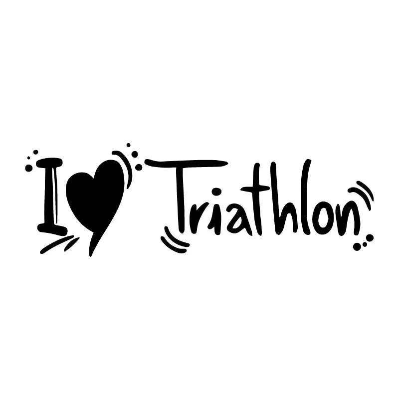 17 3 см * 5 6 I Love Triathlon Sport Автомобильная наклейка модные милые автомобильные