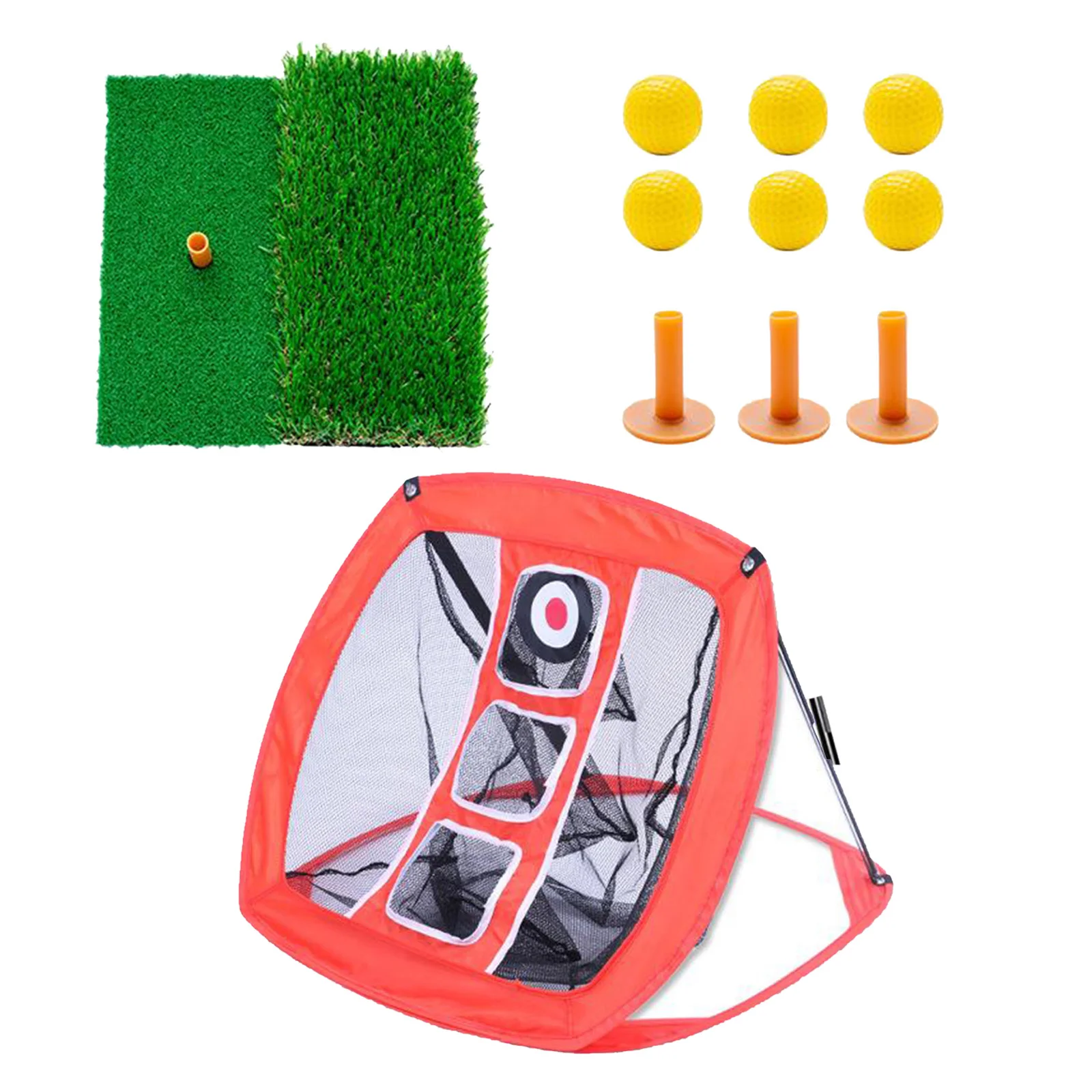 

Foldable Golf Chipping Net Putting Mat Pad T Shirt Holder PU Ball
