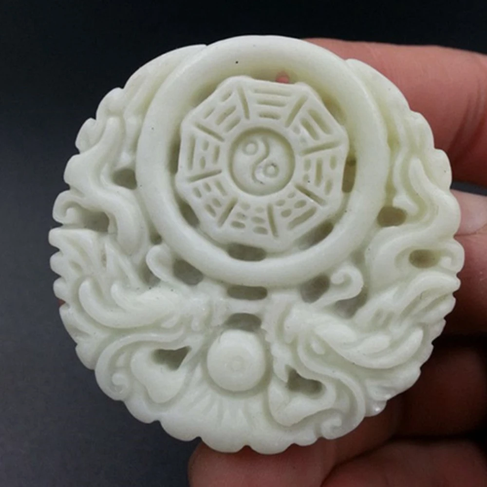 Натуральная китайская каменная статуя вырезанная вручную резной дракон и Феникс