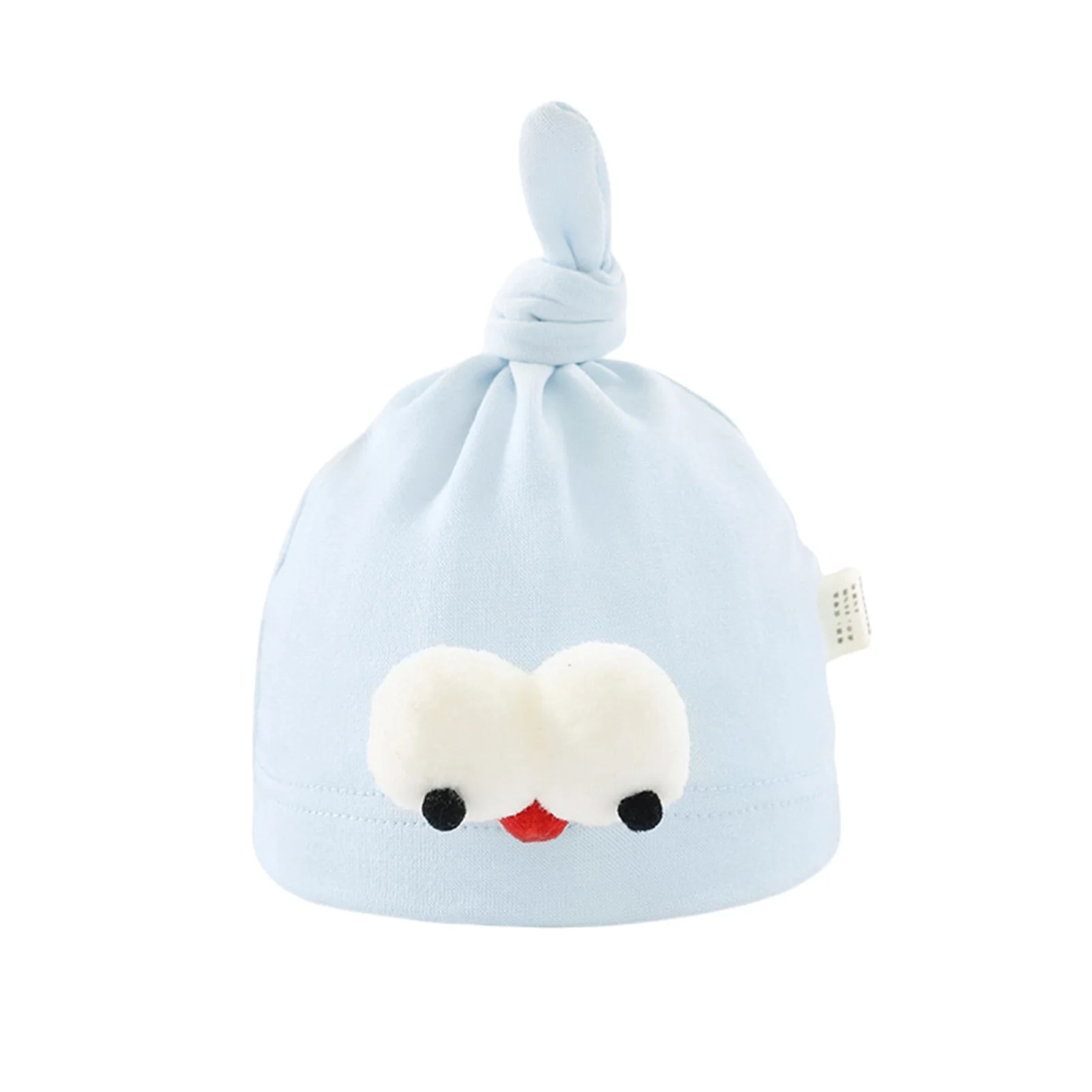 

Cute Spring Autumn Infant Round Hat Baby Boys Girls Sweet Style Big Eyes Decoration Windproof Beanie Children Warm Tail Cap