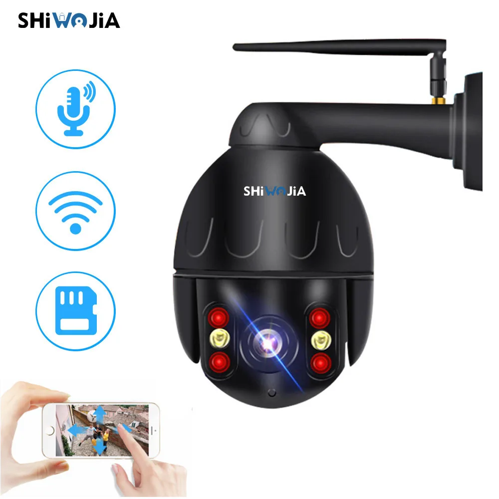 Камера видеонаблюдения SHIWOJIA 1080P PTZ мини скоростная камера IP беспроводная