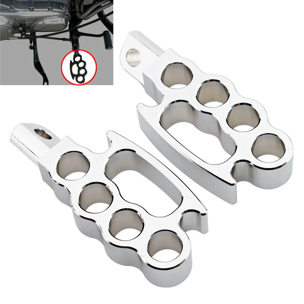 Мотоцикл хромированный Knuckle Footpeg подставка для ног Байкер мужское крепление Harley