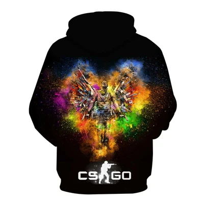 19 осень новая мужская Толстовка забавная игра CS GO 3D печать Толстовка Мужская Уличная толстовка мужская и женская хип-хоп пуловер большой размер Одежда