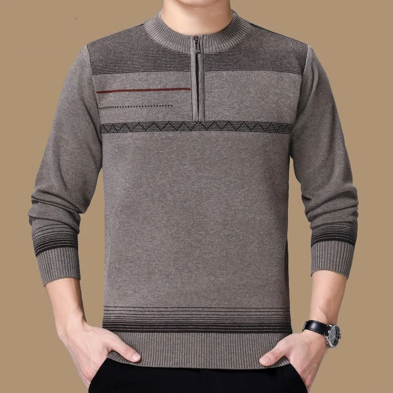 Мужской шерстяной свитер, Осень-зима 2018, плотный, теплый, с круглым вырезом, вязаный кашемировый пуловер, топы, размера плюс, M-3XL от AliExpress WW