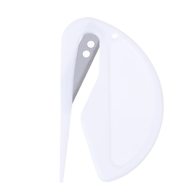 

4/2pcs Plastic Letter Opener Mini Sharp Letter Mail Envelope Opener Safety Papers Guarded Cutter Blade Office Equipment
