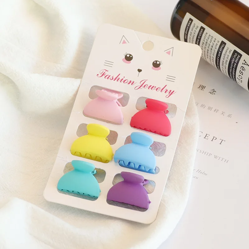 6 шт./компл. маленькие пластиковые крабы для волос женщин и девушек Леопардовый