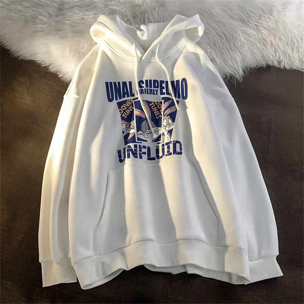 

Loose Cartoon Black Sweatshirt Men Love Print Hoodie Casual Long Sleeve Pullover Harajuku Tops Streetwear Male Autumn Hoodie