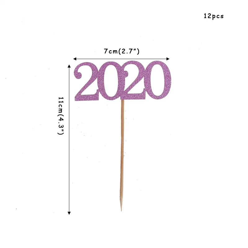 12 шт. 2020 торт фигурки жениха и невесты Новый год вечерние украшения сверкающие