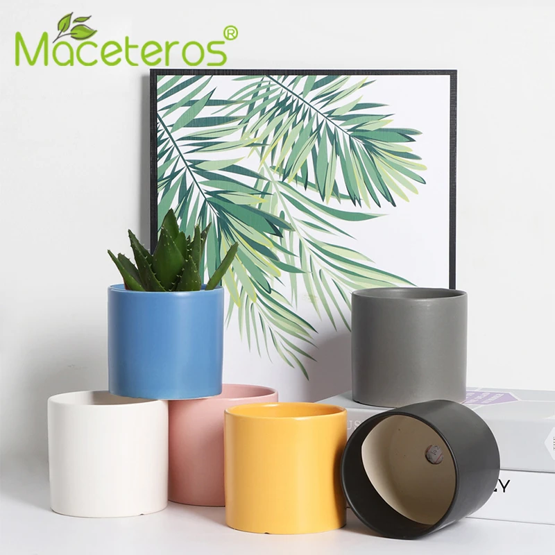

Nordic Creative Art Ceramic Flower Pot Personality Simple Small Succulent Flower Pot Green Plant Planter Gardening Decoration
