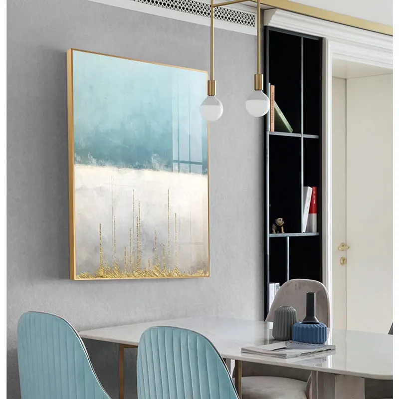 Абстрактное изображение синий черный цвет холст современный декор Домашняя мода